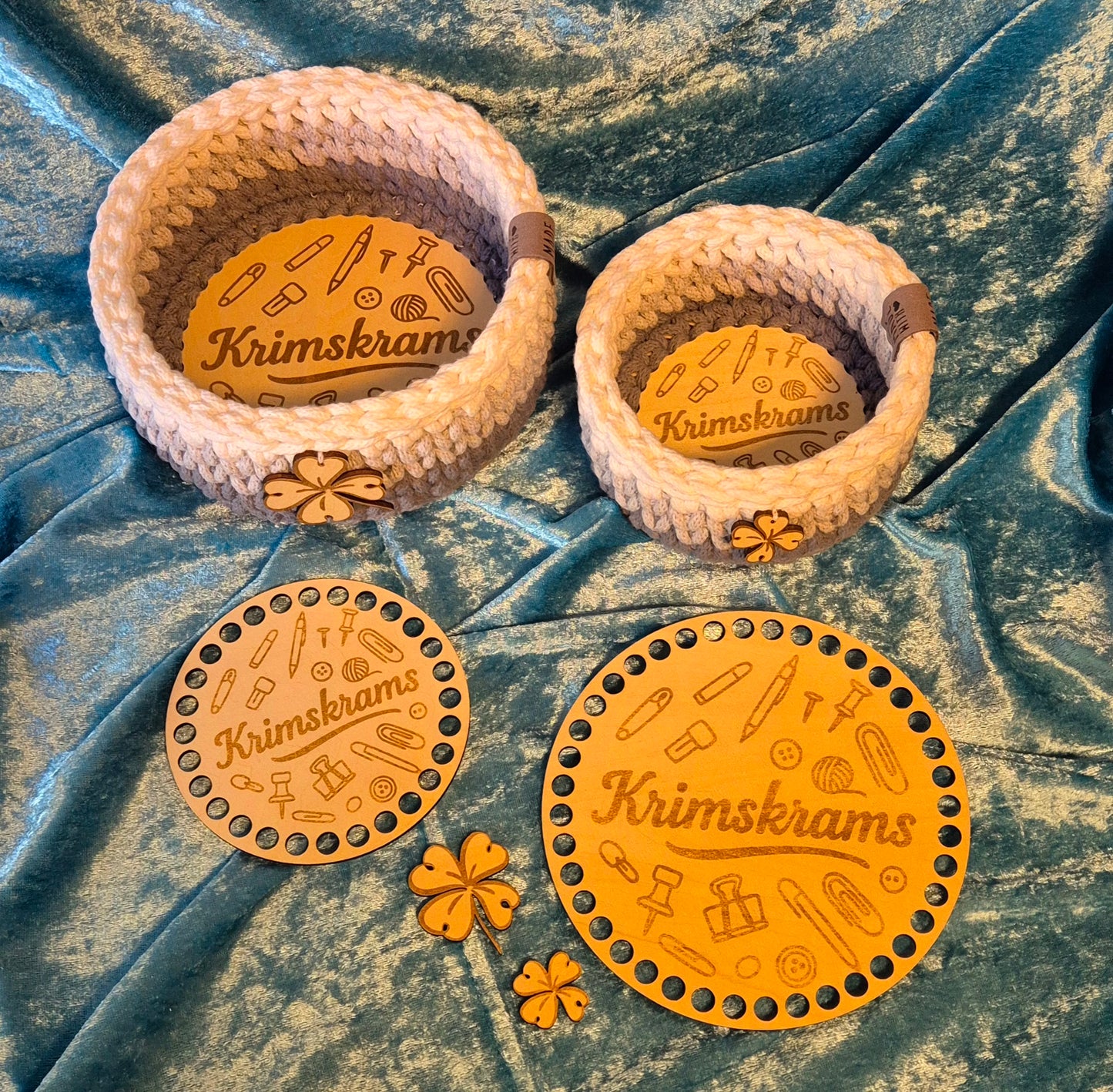 3mm Holzboden 11/15/20 cm rund Krimskrams + Anhänger