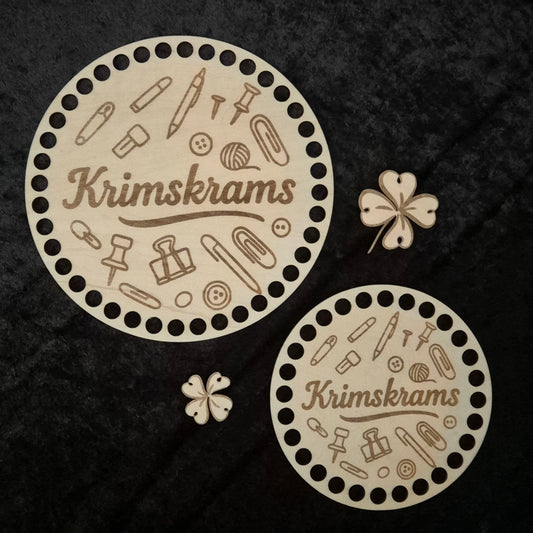 3mm Holzboden 11/15/20 cm rund Krimskrams + Anhänger